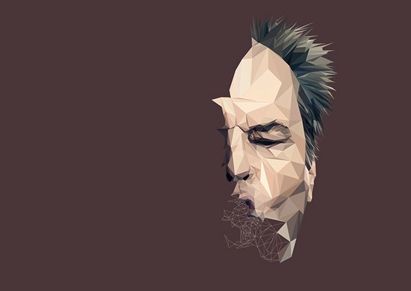 Jack Nicholson – Low poly by Paul DOUARD