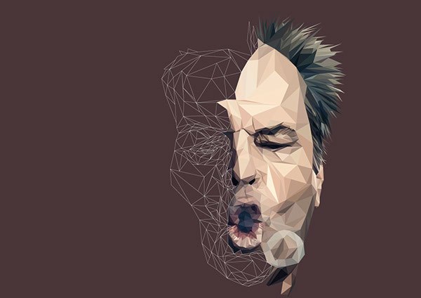Jack Nicholson – Low poly by Paul DOUARD2