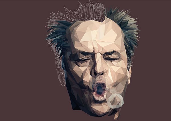 Jack Nicholson – Low poly by Paul DOUARD6