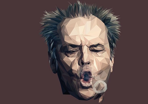 Jack Nicholson – Low poly by Paul DOUARD7