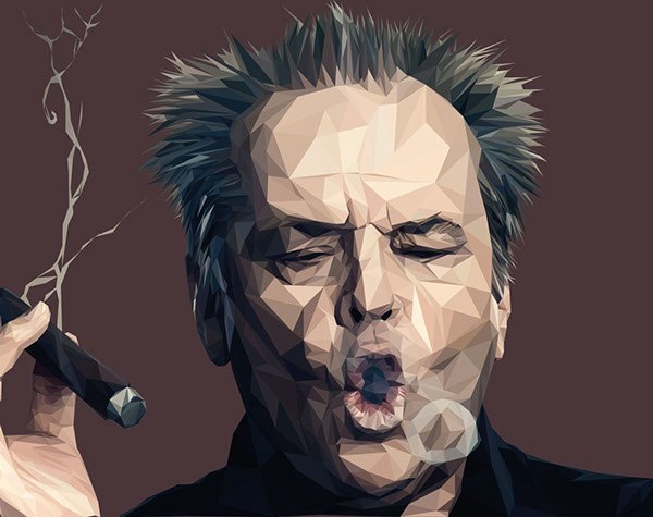 Jack Nicholson – Low poly by Paul DOUARD9